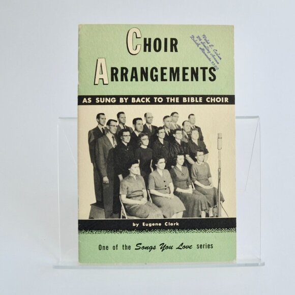 Choir Arrangements Back to the Bible Choir Book Vintage Eugene Clark - Picture 1 of 4